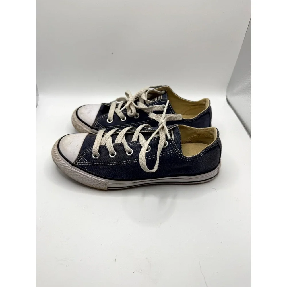 Converse Chuck Taylor All Star Ox GS 3J237 Kids 2 Sneaker Navy Canvas Shoes‎